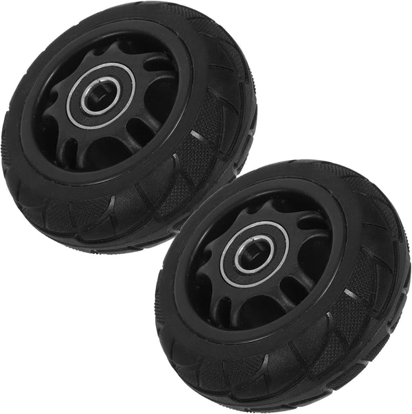 Beaupretty 2pcs Silent Heavy Duty Replacement Wheels for Rolling Cart Trolley with