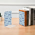 J JOYSAY Trucks Stars Blue Pattern Acrylic Bookends L Shaped Decorative Book Holders Stopper with Non Slip Pads