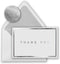 T&M Quality Designs LLC 100 Thank you cards with envelopes and stickers, Silver Foil Stamping