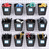 Namalu 12 Pack Peg Board Storage Bins with Labels and Hooks, Square Box Shape Organizer for Craft Room