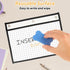 LOPYXBR 20 8.5x11 Inch 3-Rings 8.5x11 PCS Horizontal Job Ticket Holders Dry Erase Pockets Reusable Sleeves Black Work
