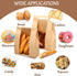 Ljckyzx 120 Pack Packaging 125 Paper Bread Bags for Homemade Bread - Sourdough Bread Bags with Tin Tie Tab Lock Clear