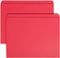 Smead File Folder - Reinforced Straight-Cut Tab, Letter Size, Red, 100 per Box (12710)