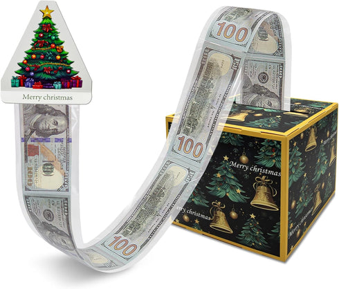 FERGONO Money Box for Cash Gift Pull, Merry Christmas Money Gift Box Surprise