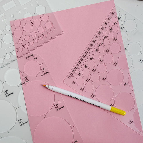 Circle Templates, Drafting Stencils Measuring Tools, 3 Pack Circle Stencil for Drawing Aid