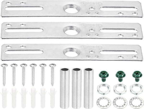 PATIKIL 4" Ceiling Light Plate Kit, 3 Pack Universal Lamp Fixture Hardware Set for Chandelier Wall Light