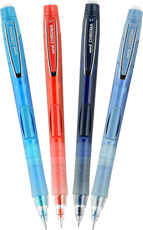 uni-ball CHROMA Mechanical Pencil Starter Kit, 0.7mm, HB #2, Assorted Barrels, 2 Count