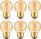 Dimmable E26 Vintage Amber LED G16.5 Light Bulb 25W Equal 3W Short