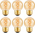 Dimmable E26 Vintage Amber LED G16.5 Light Bulb 25W Equal 3W Short