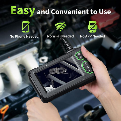 PLOSTWR 4.3" 1920P 8 IP67 16.4ft Endoscope Camera with Light, Inspection Camera, HD Borescope with LED Lights