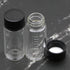 50pcs Clear Glass Vials with Black Screw Caps, 10ml Empty Bottles for Essential Oil