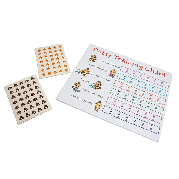 Potty Training Sticker Chart Reward- Monkey Design for Toddler Girls and Boys,