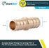 SharkBite 1/2 Inch Crimp Coupling, Pack of 10, Brass Plumbing Fitting for PEX Pipe