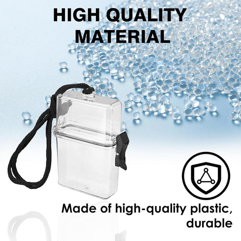 Waterproof ID Card Badge Holder Case - Floating Sports Case with Hanging Ring and Rope for Swimming and Boating