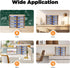 SHIOUCY 18 Mailbox Slots Desktop Paper Mail Sorter Wood Office File Literature Organizer on Desk Floor, Paper Storage
