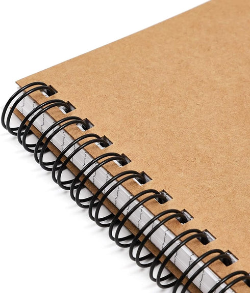 Spiral Bound Graph Paper Notebooks, 50 Sheets A5 Journal (5 x 7 In, 4 Pack)