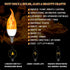 Kakolvan E12 Bulbs 3 Bulbs (2 Pack) LED Flickering Candelabra Flame Effect Light - Modes Flicker Chandelier Candle Fire