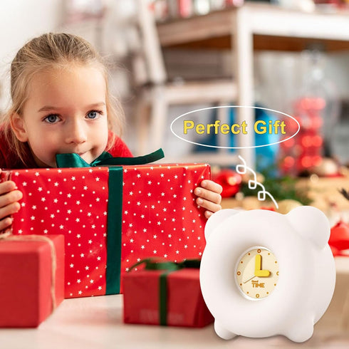 30-Minute 3-Level Dimmable, AVEKI Night Light for Kids, Cute Silicone Nursery Night Light with Timer & Kids Alarm Clock