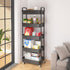Calmootey 5-Tier Rolling Utility Cart with Drawer, Multifunctional Storage Organizer for Kitchen, Bathroom, Office,