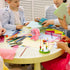 SEWACC Hand Crank Pencil Sharpener Cartoon Astronaut Spaceman Shaped Manual Sharpener for Colored Makeup Pencils Pink