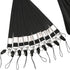 YOUOWO Neck Office Nylon Woven Black Lanyards for Badges Holders with J-Hook - Pack of 10