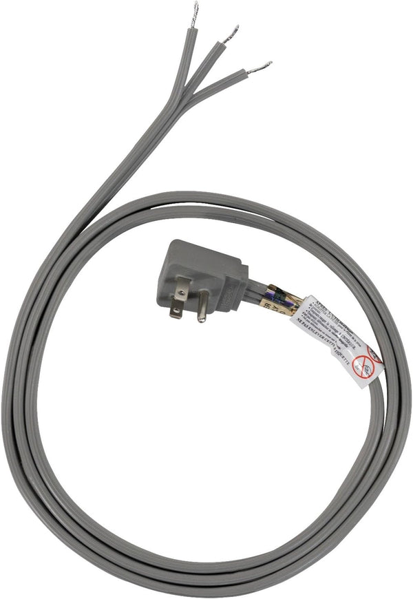 Certified Appliance Accessories 15-0348 15-Amp Appliance Power Cord, 8 Feet, 3 Wires, Grounded, Right Angle
