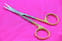 artlab 1 4 1/2 Inches EA Premium German -Tungsten Carbide Iris Scissors Curved Gold Rings Ideal for Medical Purpose