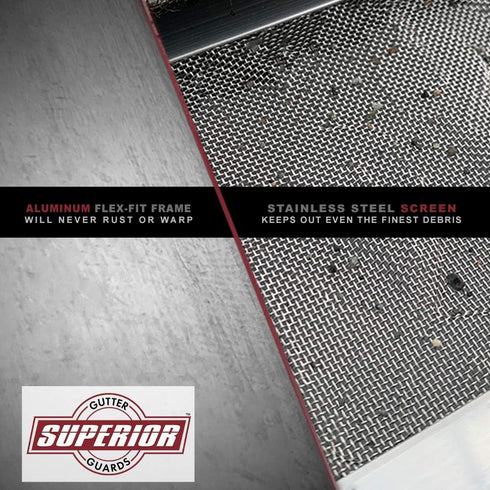 NEW Raised Stainless-Steel Screen Technology Gutter Cover, Fits any Traditional 5-inch Gutter, 8-inch Sample Pack