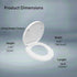 MinSha 16.5 MinS5005 Round/O-Shape Toilet Seat Replacement, Soft Close Quiet No Slam, PP Plastic Heavy-Duty Durable