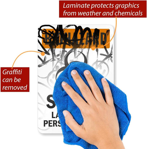 SmartSign S-6810-EU-10 "Biohazard - STOP!!! Laboratory Personnel Only" Label | 7" x 10" Laminated Vinyl