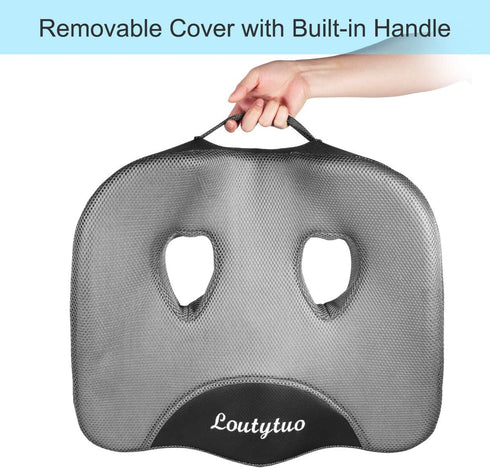 Pillow,100% Wheelchair,Tailbone LOUTYTUO Seat Cushion Memory Foam and Washable Cover,for Office Chair,Car Seat
