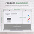 Magnetic White Board and Bulletin Cork Board Combination, 24 x 18 Inch Dry Erase Board Bulletin Combo Board for Home,