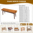 SUCADA 80x30cm, 5cm Settee 30D Indoor Bench Cushion Orange Long Dining Bench Cushions for Indoor Furniture, Thick