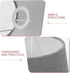 18.5cm DOITOOL Fabric Lamp Shade Replacement for Table Lamp and Floor Lampshade, Grey Linen Cloth, Diameter, Suitable