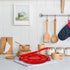 PERSELOSO Aluminum Alloy Tortilla Press Dough Tortilla Presser Manual Corn Flour Pressing Tool for Home Kitchen Red