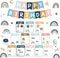Happy Birthday Bulletin Board Decoration, Rainbow Classroom Birthday Cutouts Chart Poster for Wall Decor