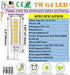 G4 Bulb Dimmable,Soft 3000K,Bi-pin T3 12V AC/DC,60-70W Path,4-Pack LED Warm White JC Type Halogen Replacement
