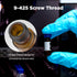 Membrane Solutions Autosampler Vials, 2ml HPLC Vials with Write-on Spot, 100 Pcs with Blue ABS Screw Caps