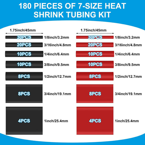 400 180 3: 1 Mimorou Pcs Heat Shrink Solder Seal Wire Connectors Kit with Heat Gun Waterproof Electrical Wire