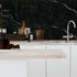 Black Marble Peel and Stick Wallpaper - 17.7in*118in Self Adhesive Contact Paper for Kitchen Bathroom Countertops