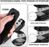 Black Desk Accessory Kit, Cute Office Supplies Set, Desktop Stapler Set includes Staple Remover, Hole Punch, Tape