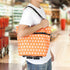 Ciglow Shop.(12-Orange) Shopping Bag, Oxford Cloth Reusable Shopping Bags with Wheel Rolling Dual-Purpose Foldable