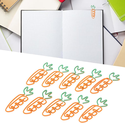 Paper Clip, 100 Pcs Metal Carrot Shaped Paperclips, Office Supply Accessories