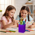 OHiZVZV 12 Pack (6 Acrylic Pencil and Crayon Organizer, Color Pencil Holder for Classroom, Desk Organization, School