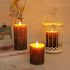 3D Sets 24 4" 5" 6" Pack 3 Enpornk Flameless Candles Battery Operated Pillar Pine Effect Real Wax Flickering Wick