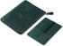 Genuine Leather Zip Pen Case - Creative 7 Slots with Removable Pen Tray Holder (Green)