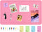 Pink 28"x16" Large Cork Board with 50 Push Pins & Sticky Notes, Self-Adhesive Bulletin Board for Wall, Felt Pin Board