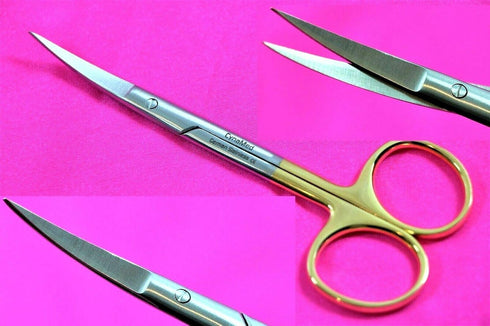 artlab 1 EA Premium German -Tungsten Carbide Iris Scissors Curved 4 1/2 Inches