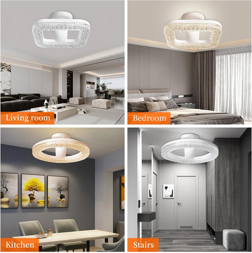 Bullishman 200W 2000LM E26 Bulb, 6000K 24 Bulb New Pattern imitation crystal pendant light , Equivalent Exceed LED