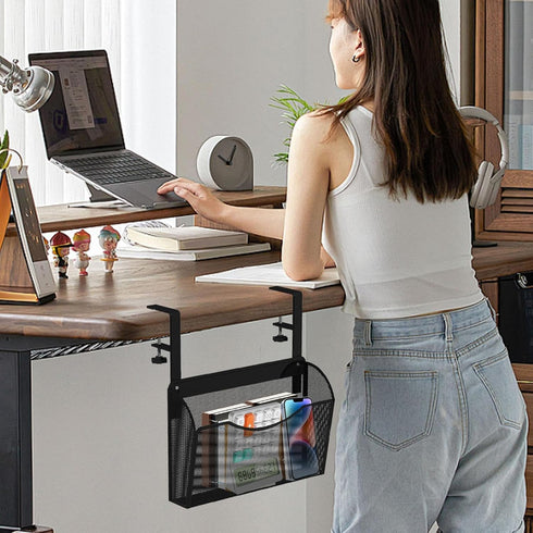 Generic Under Desk Drawer - Desk Side Storage, Hanging Desks Organizer, Clamp on Mesh Metal Desks Organizer | Table